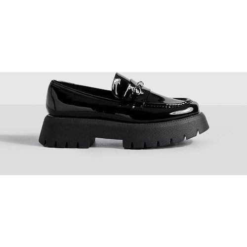 Mocassins À Plateforme Et Barre En T - Pointure Large - 37 - boohoo - Modalova