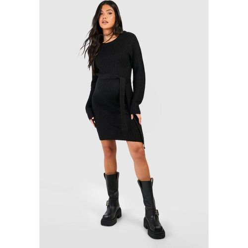 Maternité - Robe Pull En Maille Douce Nouée À La Taille - L - boohoo - Modalova
