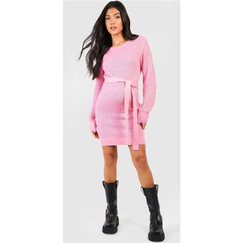 Maternité - Robe Pull En Maille Douce Nouée À La Taille - S - boohoo - Modalova