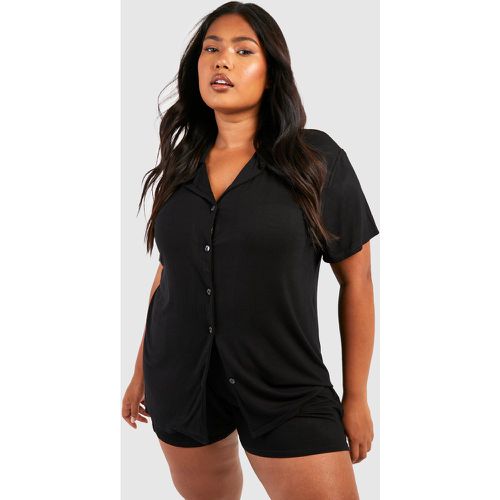 Grande Taille - Chemise De Pyjama À Manches Courtes - 46 - boohoo - Modalova