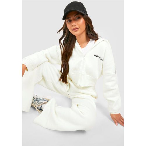 Survêtement Zippé Avec Sweat À Capuche Court Et Jogging - S - boohoo - Modalova
