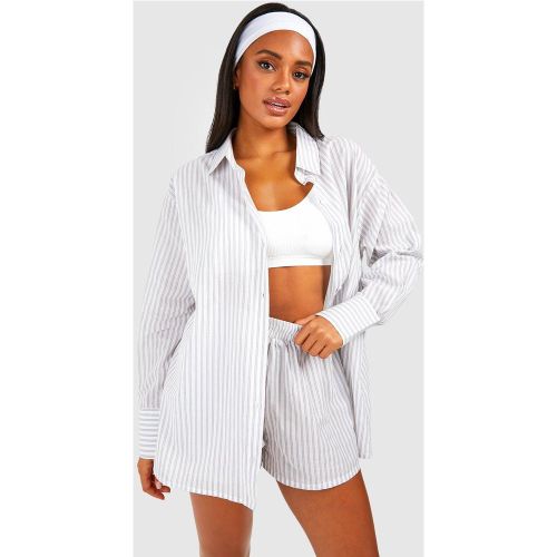 Short De Pyjama En Coton À Rayures - 38 - boohoo - Modalova