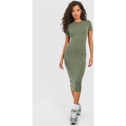 Robe Mi-Longue Côtelée Délavée - 36 - boohoo - Modalova