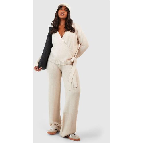 Grande Taille - Ensemble Cache-Cœur Avec Pull Et Pantalon - 52 - boohoo - Modalova