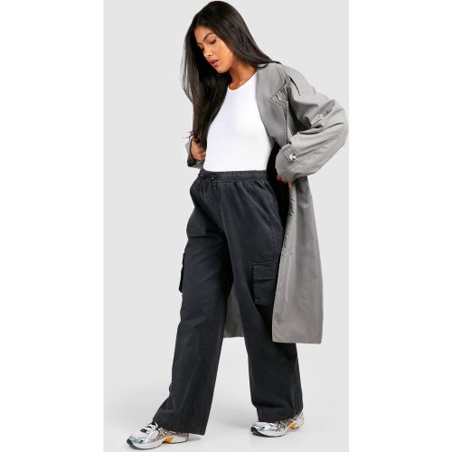 Maternité - Pantalon De Grossesse Cargo Ample Délavé - 40 - boohoo - Modalova