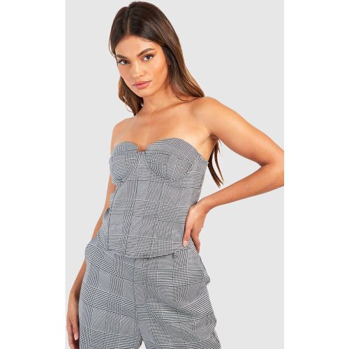 Corset À Petits Carreaux - 34 - boohoo - Modalova