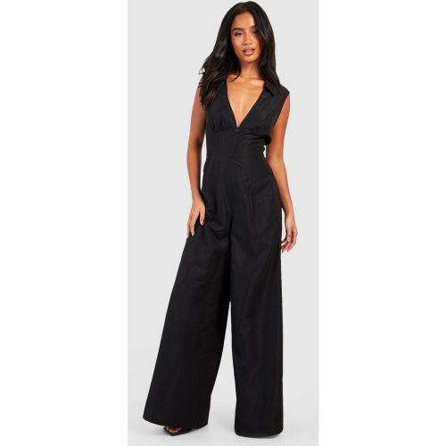 Petite" - Combinaison Large Zippée Sur Le Devant - 38 - boohoo - Modalova