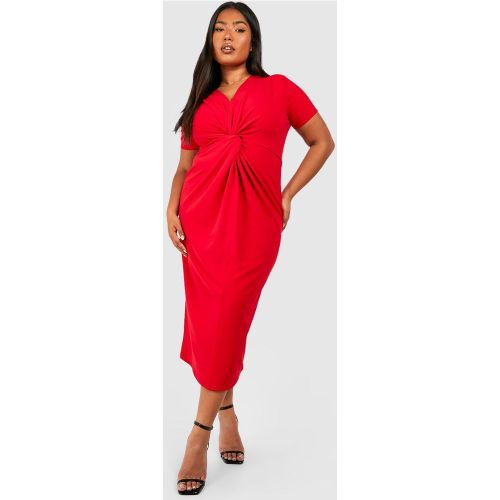 Grande Taille - Robe Mi-Longue Nouée - 52 - boohoo - Modalova