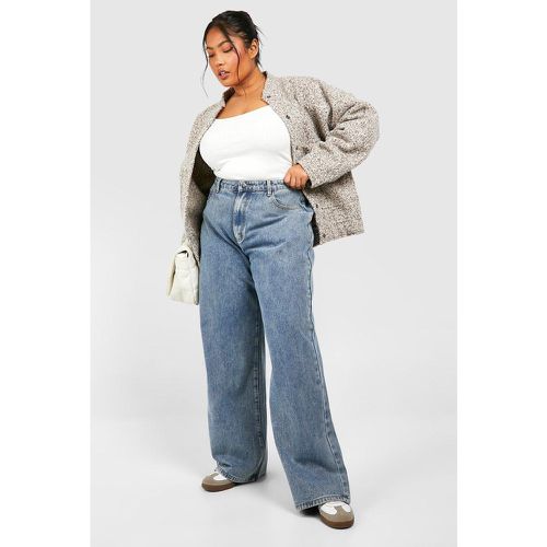 Grande Taille - Jean Large - 50 - boohoo - Modalova