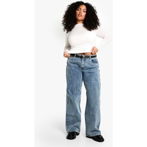 Grande Taille - Jean Large - 44 - boohoo - Modalova