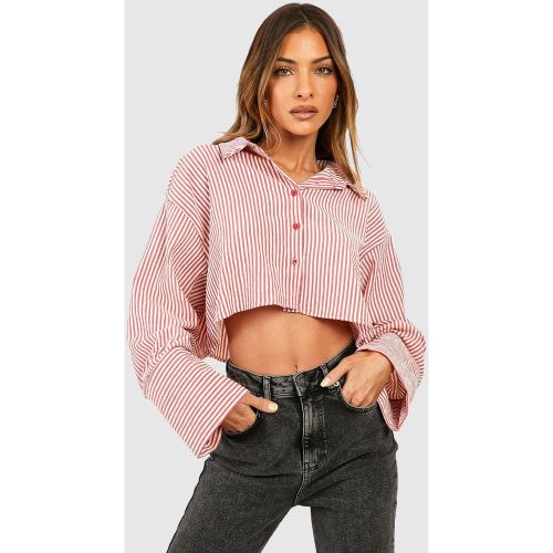 Chemise Oversize Rayée À Manches Larges - 34 - boohoo - Modalova