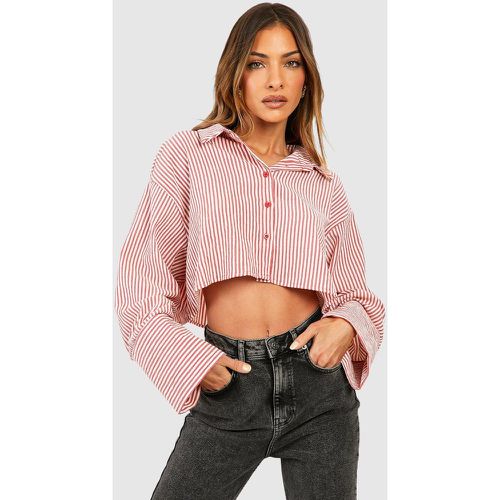 Chemise Oversize Rayée À Manches Larges - 38 - boohoo - Modalova