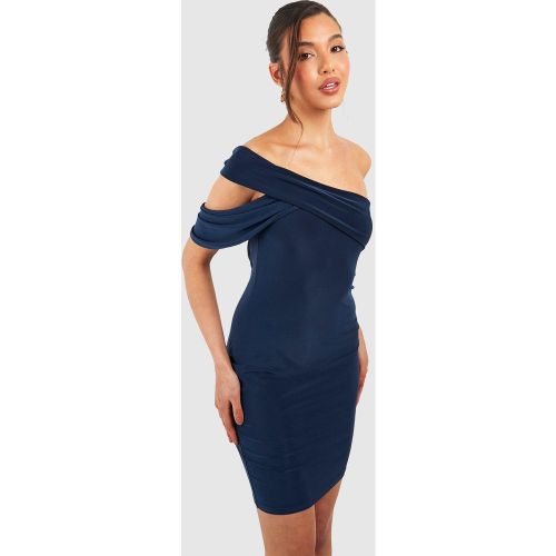 Robe Courte Drapée À Épaules Tombantes - 38 - boohoo - Modalova