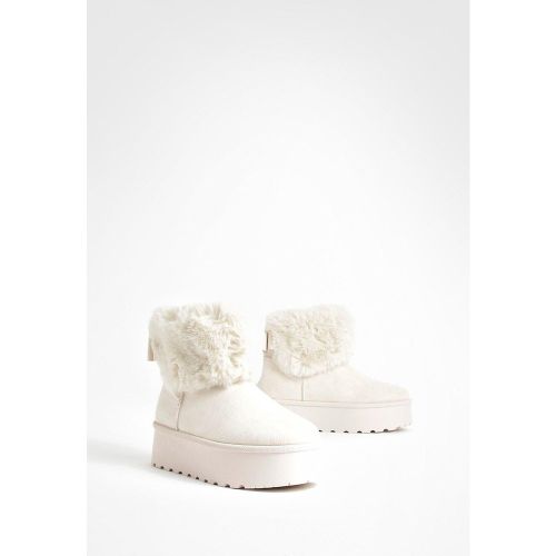 Bottes En Synthétique À Plateforme - 39 - boohoo - Modalova