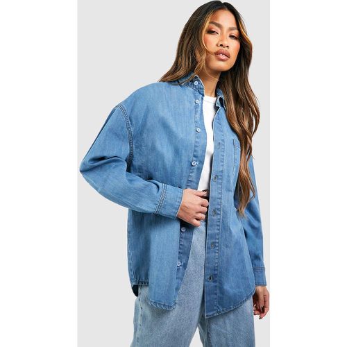 Chemise Oversize En Jean - 38 - boohoo - Modalova