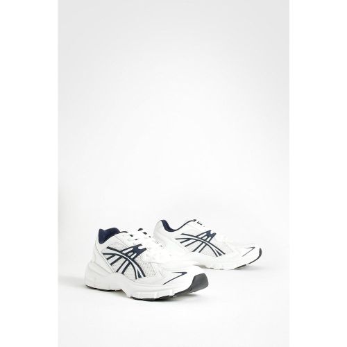 Baskets À Plateforme Et Rayure Contrastante - 37 - boohoo - Modalova