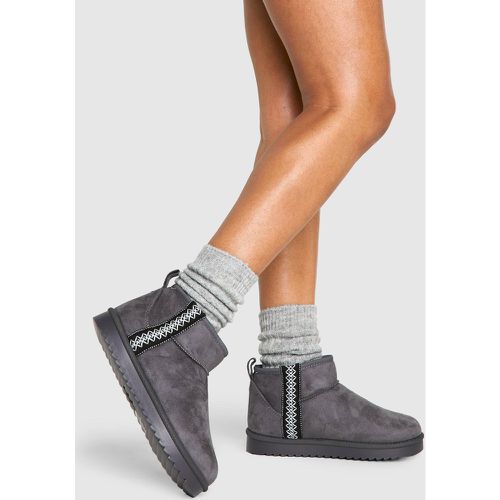 Bottines Confortables À Broderie - 38 - boohoo - Modalova