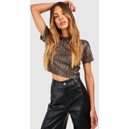 T-Shirt Ample Plissé - 40 - boohoo - Modalova