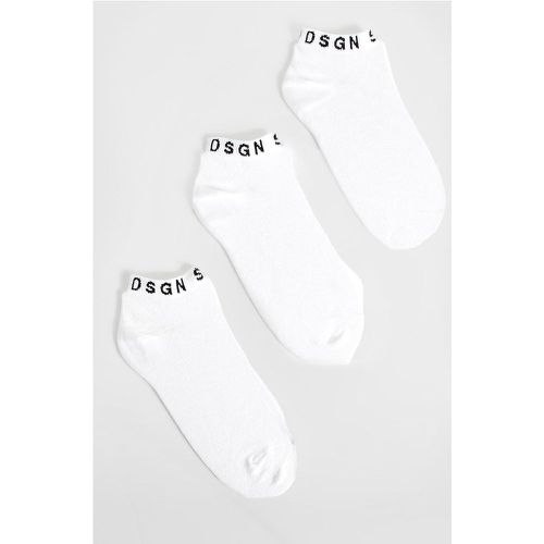 Lot De 3 Paires De Chaussettes À Slogan Dsgn Studio - One Size - boohoo - Modalova