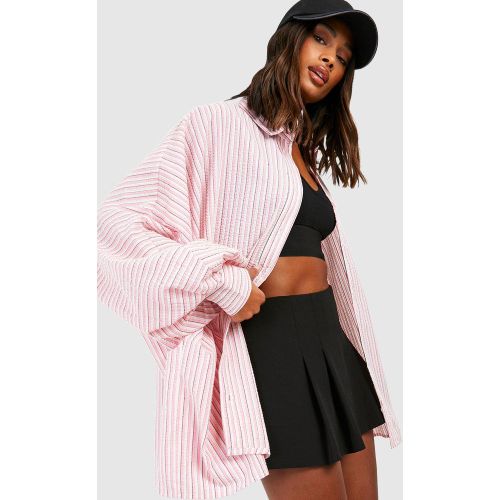 Chemise Rayée À Manches Bouffantes - 34 - boohoo - Modalova