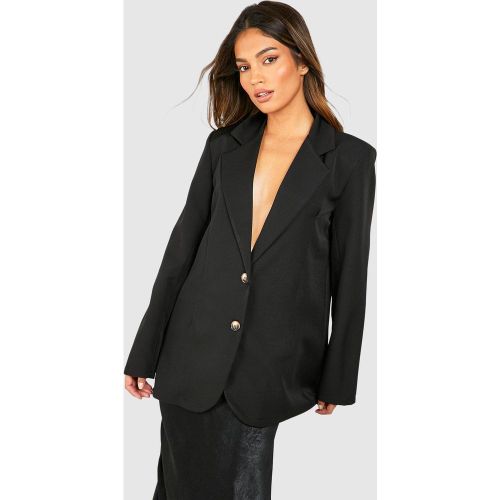 Blazer De Costume Oversize Basique À Bouton Contrastant - 42 - boohoo - Modalova