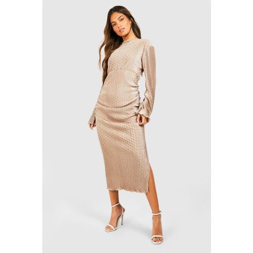 Robe Mi-Longue Froncée Et Plissée - 38 - boohoo - Modalova