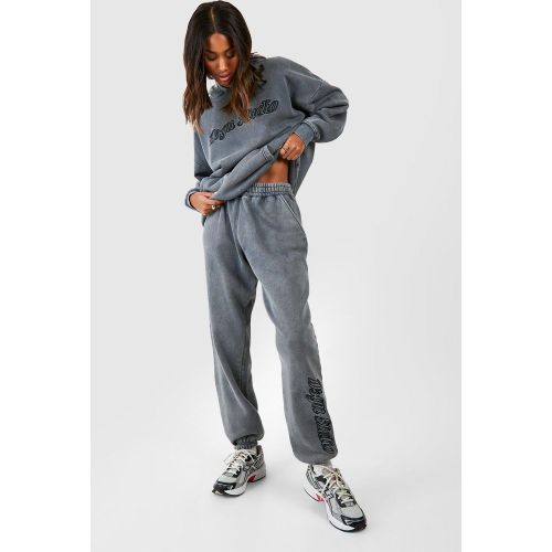 Jogging Oversize Délavé À Broderie Dsgn Studio - S - boohoo - Modalova