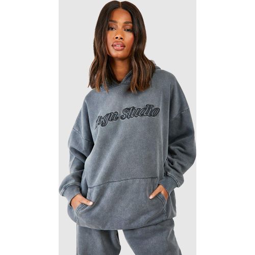 Sweat À Capuche Oversize Délavé À Broderie Dsgn Studio - S - boohoo - Modalova