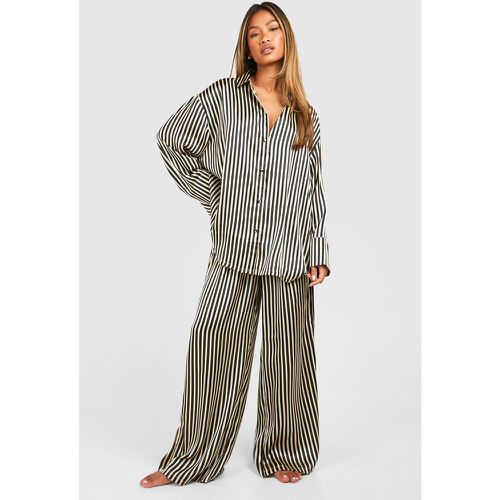 Ensemble De Pyjama Oversize À Rayures - 40 - boohoo - Modalova