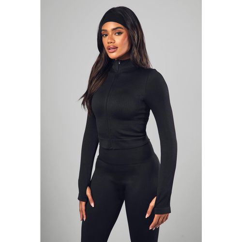 Veste Côtelée Zippée Sans Coutures - L - boohoo - Modalova