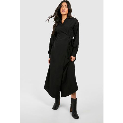 Maternité - Robe De Grossesse Croisée Texturée - 36 - boohoo - Modalova