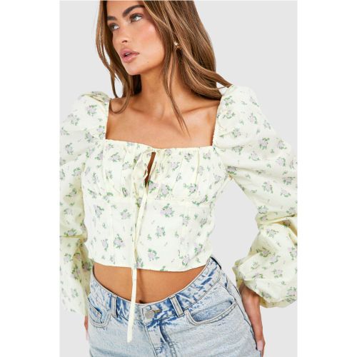 Corset Fleuri Noué - 34 - boohoo - Modalova