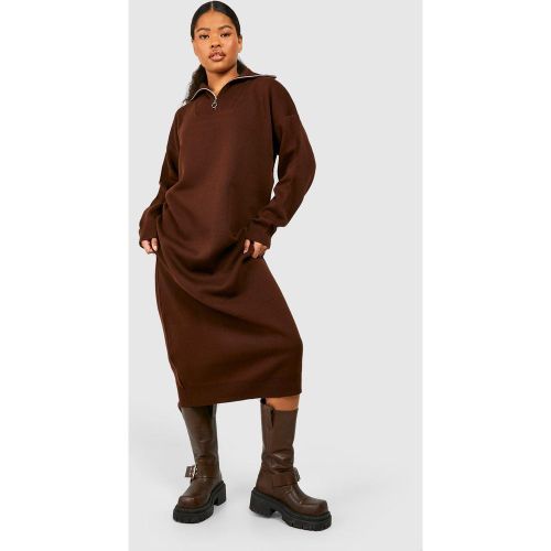 Petite" - Robe Mi-Longue Zippée - S/M - boohoo - Modalova
