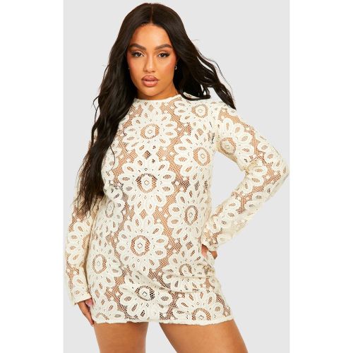 Grande Taille - Robe De Plage Courte À Manches Longues - 44 - boohoo - Modalova