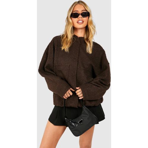 Bomber Oversize Effet Laine - 36 - boohoo - Modalova