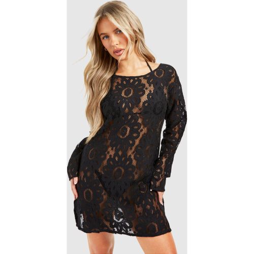 Robe Courte Dos Nu En Crochet - L - boohoo - Modalova