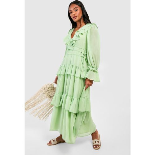 Robe Mi-Longue À Volants - 42 - boohoo - Modalova