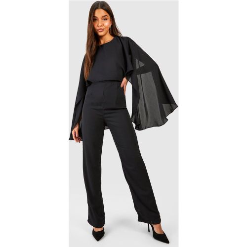 Combinaison Cape En Mousseline De Soie - 38 - boohoo - Modalova