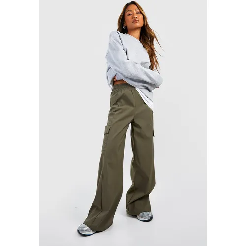 Pantalon Cargo Stretch Taille Haute - boohoo - Modalova