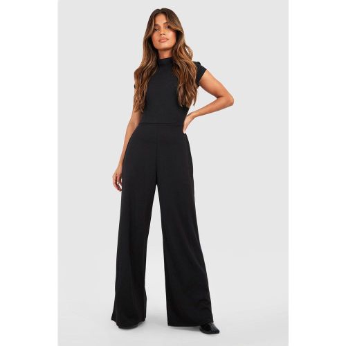 Combinaison Large En Tissu Crêpe À Col Montant - 40 - boohoo - Modalova