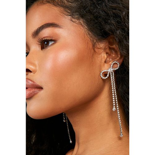 Boucles D'Oreilles Pendantes À Nœud - One Size - boohoo - Modalova