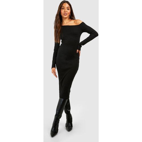 Robe Côtelée Asymétrique À Manches Longues - 44 - boohoo - Modalova