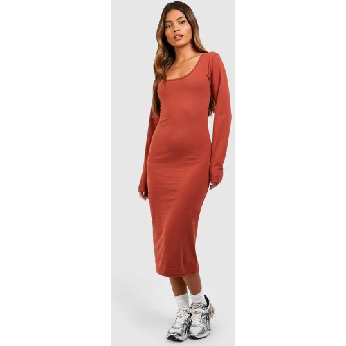 Robe Mi-Longue À Col Carré - 42 - boohoo - Modalova