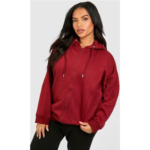 Grande Taille - Sweat À Capuche Zippé Oversize - 50 - boohoo - Modalova
