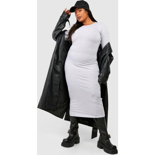 Grande Taille - Robe Mi-Longue À Col Basique - 44 - boohoo - Modalova