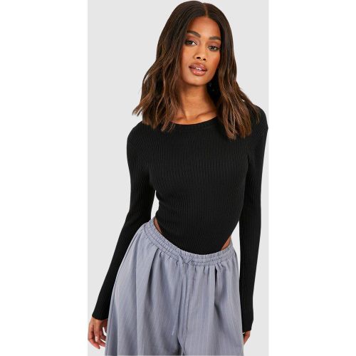 Body Côtelé À Col Nageur - 36 - boohoo - Modalova