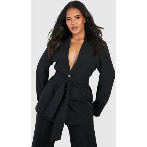 Grande Taille - Blazer Noué - 44 - boohoo - Modalova