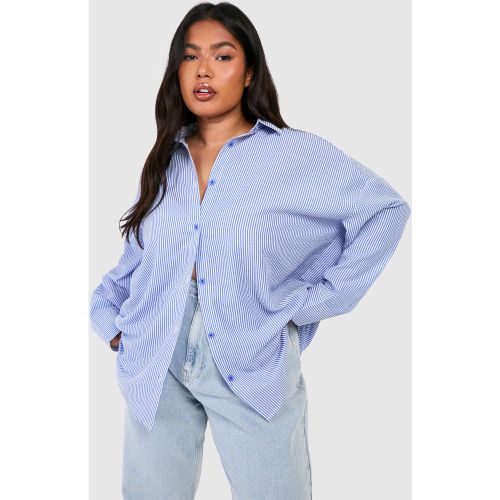 Grande Taille - Chemise Rayée Oversize - 44 - boohoo - Modalova