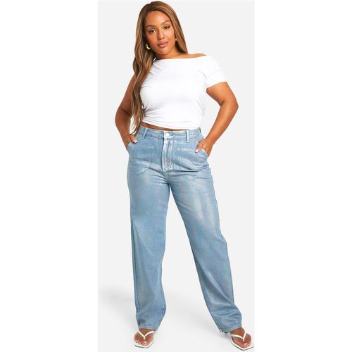 Grande Taille - Jean Droit Iridescent - 44 - boohoo - Modalova