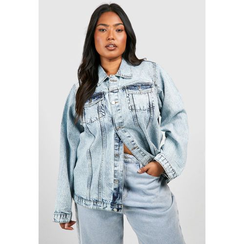 Grande Taille - Veste Oversize Délavée - 48 - boohoo - Modalova